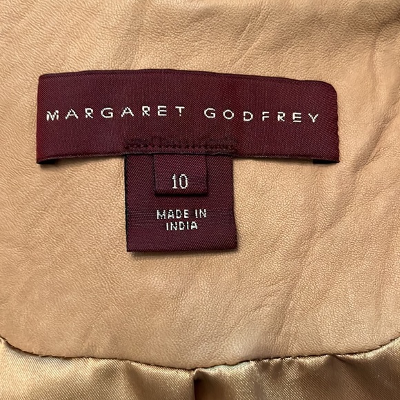 MARGARET GODFREY Crinkled Jeweled Leather Coat NWOT - Picture 5 of 12